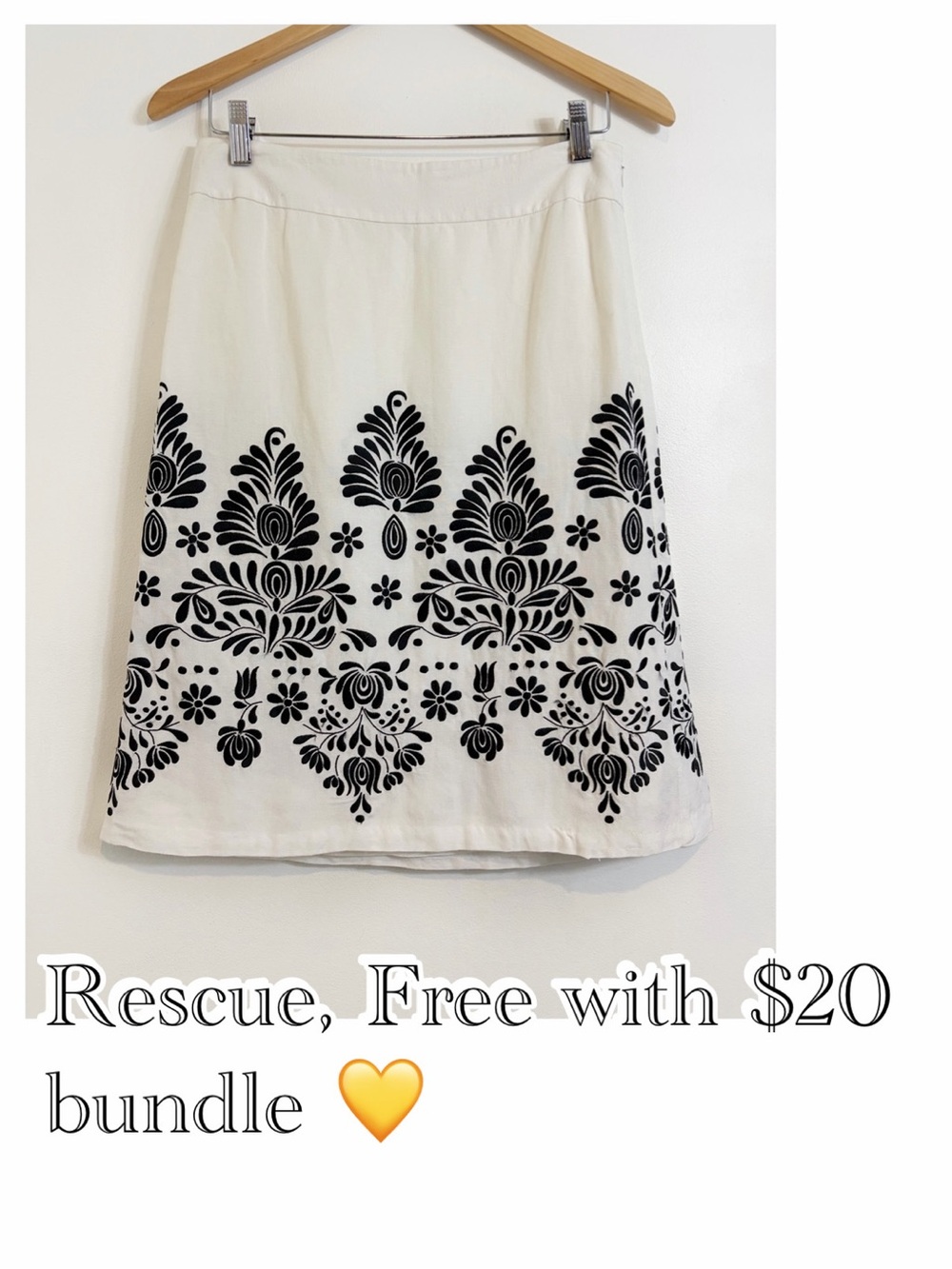Ann Taylor LOFT Embroidered Linen Skirt SEE DESCRIPTION